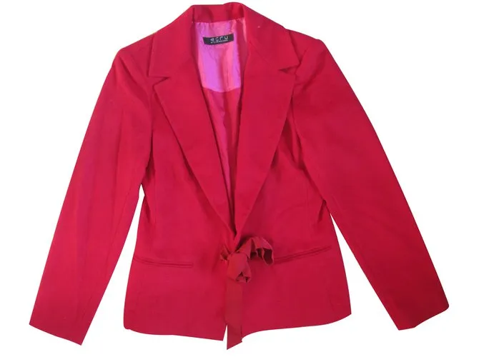 Autre Marque chaqueta florida Roja 