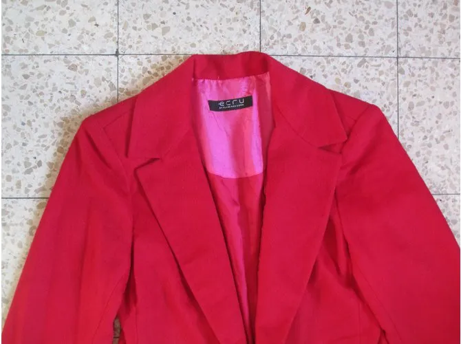 Autre Marque chaqueta florida Roja 