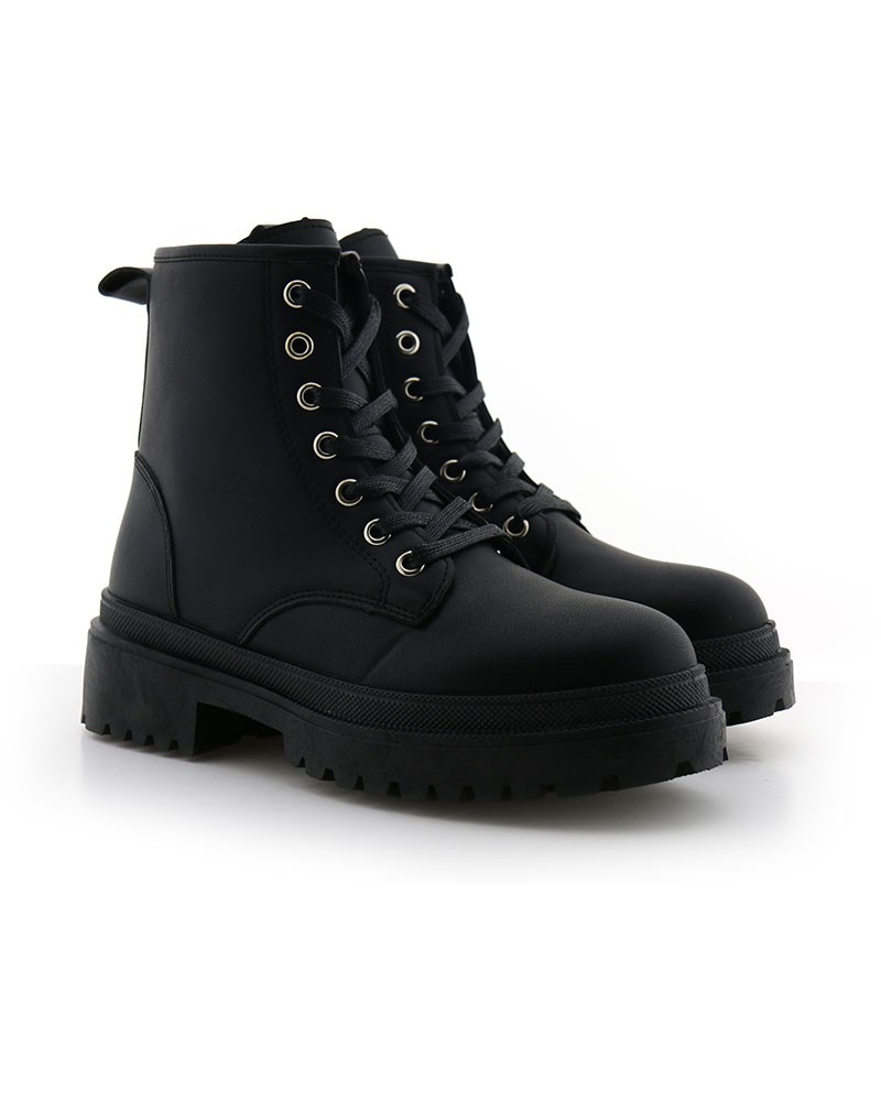 Bota Militar con Cremallera