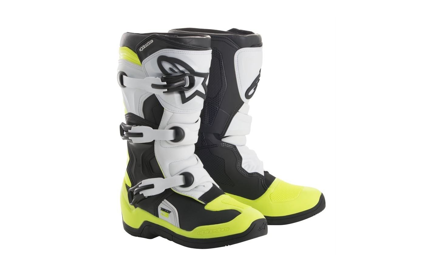 Botas Alpinestars Infantil Tech 3S Negro Blanco Amarillo Fluor |2014018-125|