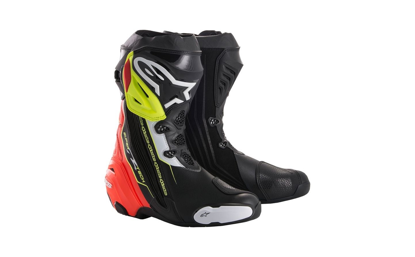 Botas Alpinestars Supertech R Negro Rojo Amarillo Fluor |2220015-136|