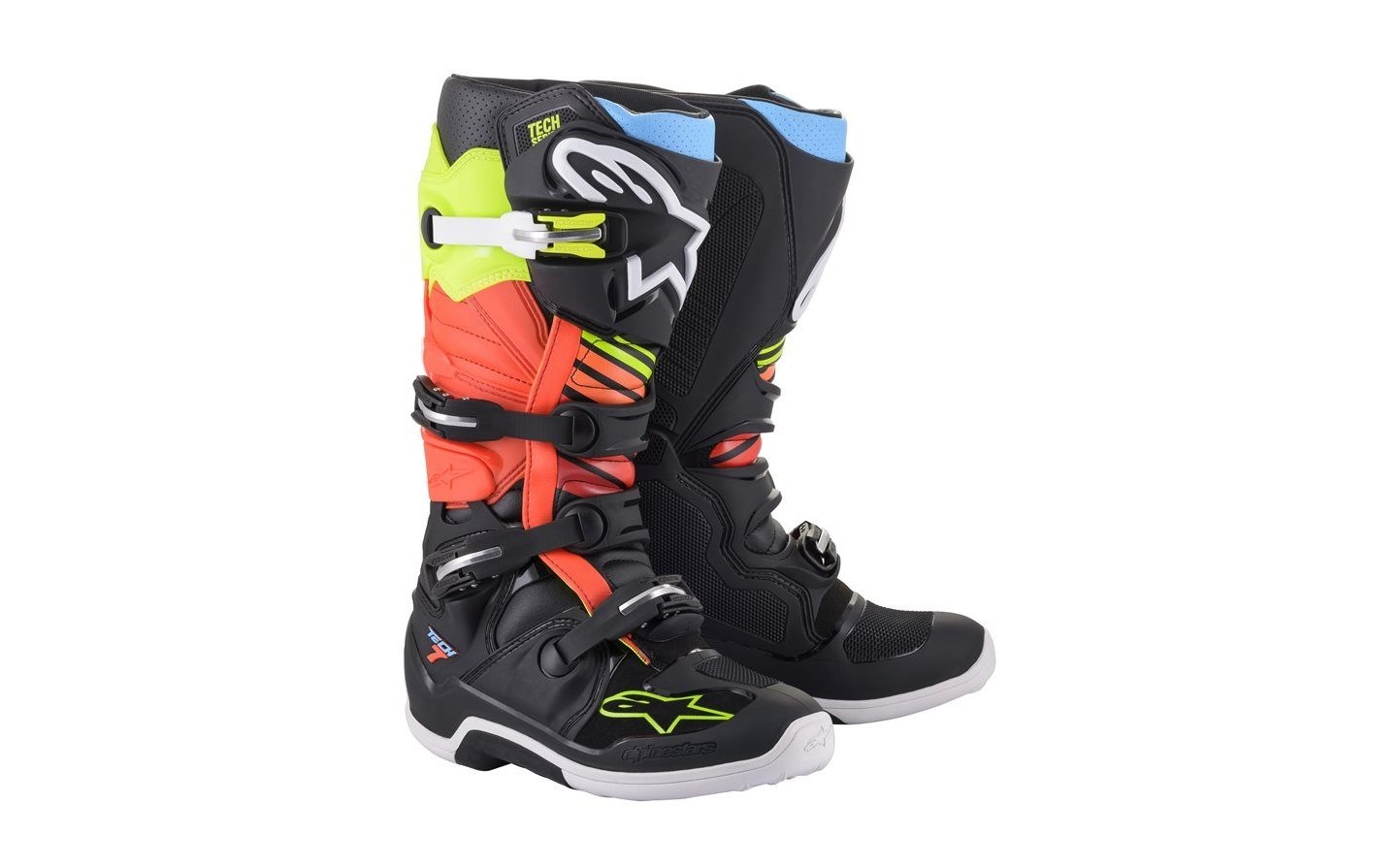 Botas Alpinestars Tech 7 Negro Amarillo Rojo |2012014-1538|