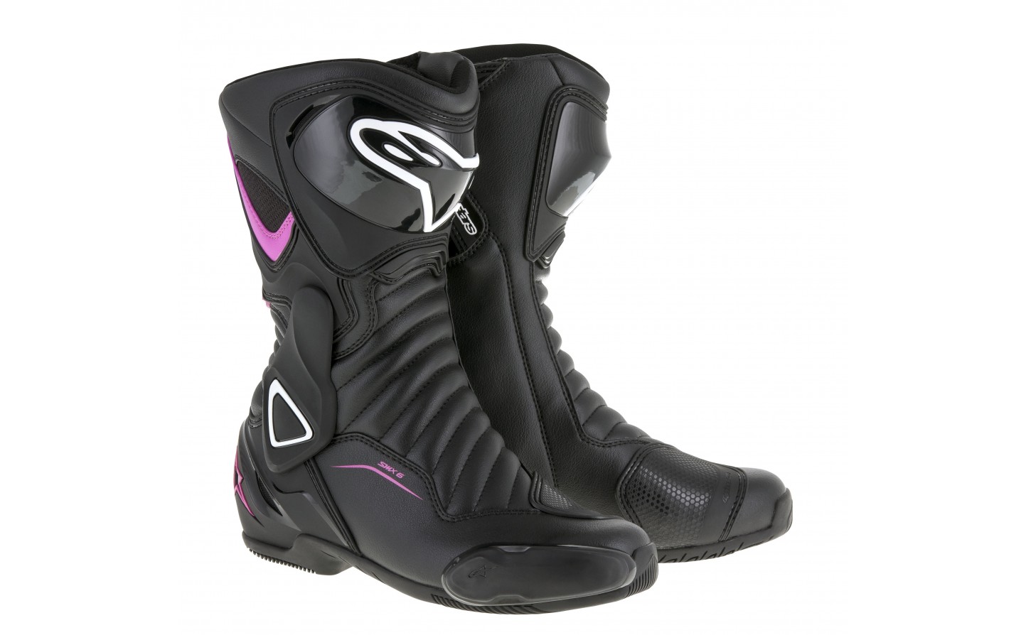 Botas Carretera Alpinestars Stella Smx-6 V2 Negro Fucsia Blanco