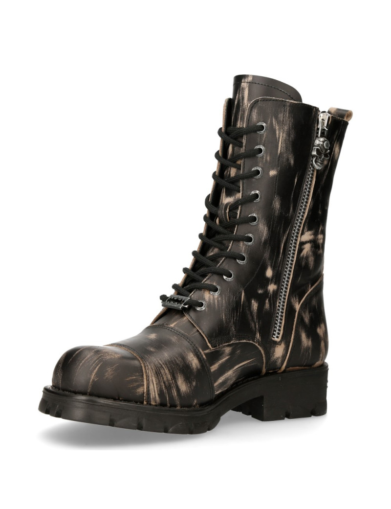 BOTAS MILITARES ALTAS ESTILO VINTAGE RAPADO MARRON