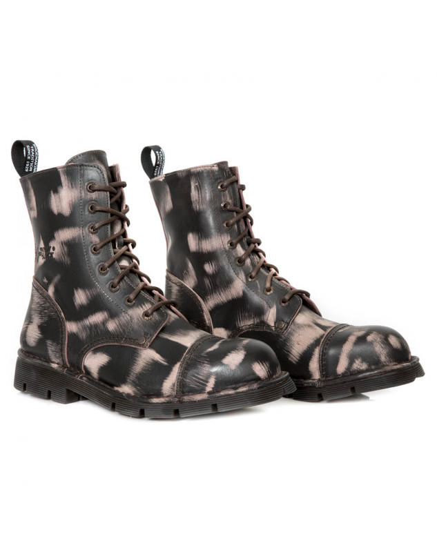 BOTAS MILITARES ESTILO VINTAGE RAPADO MARRON