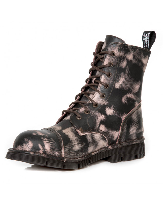 BOTAS MILITARES ESTILO VINTAGE RAPADO MARRON