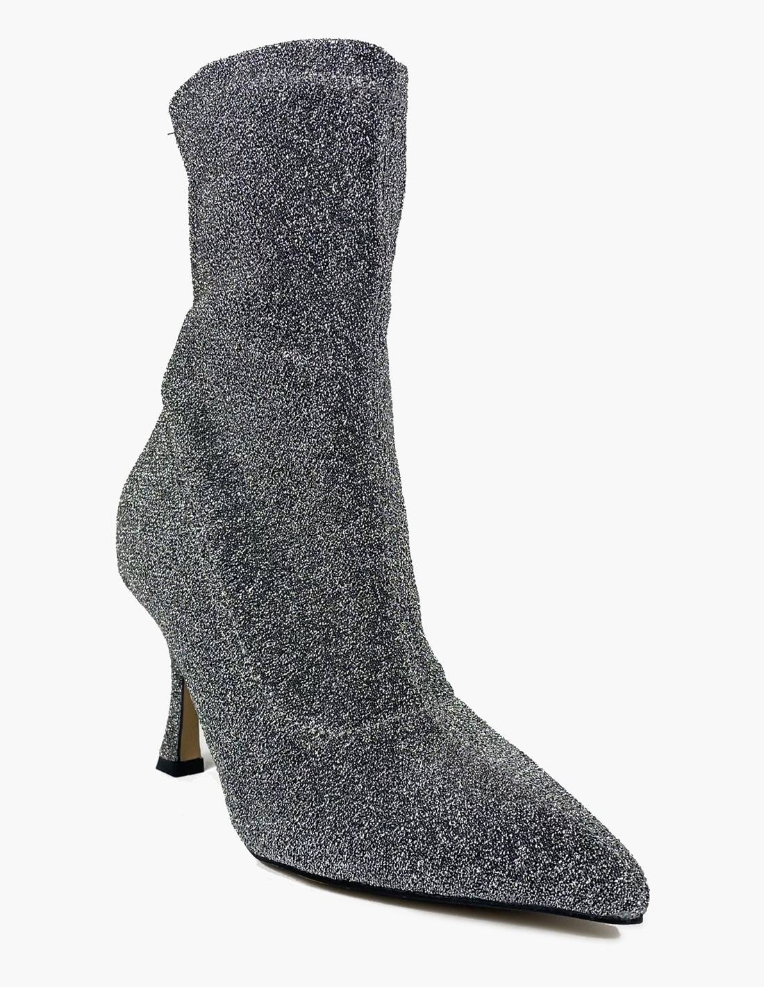 Botin brillo gris