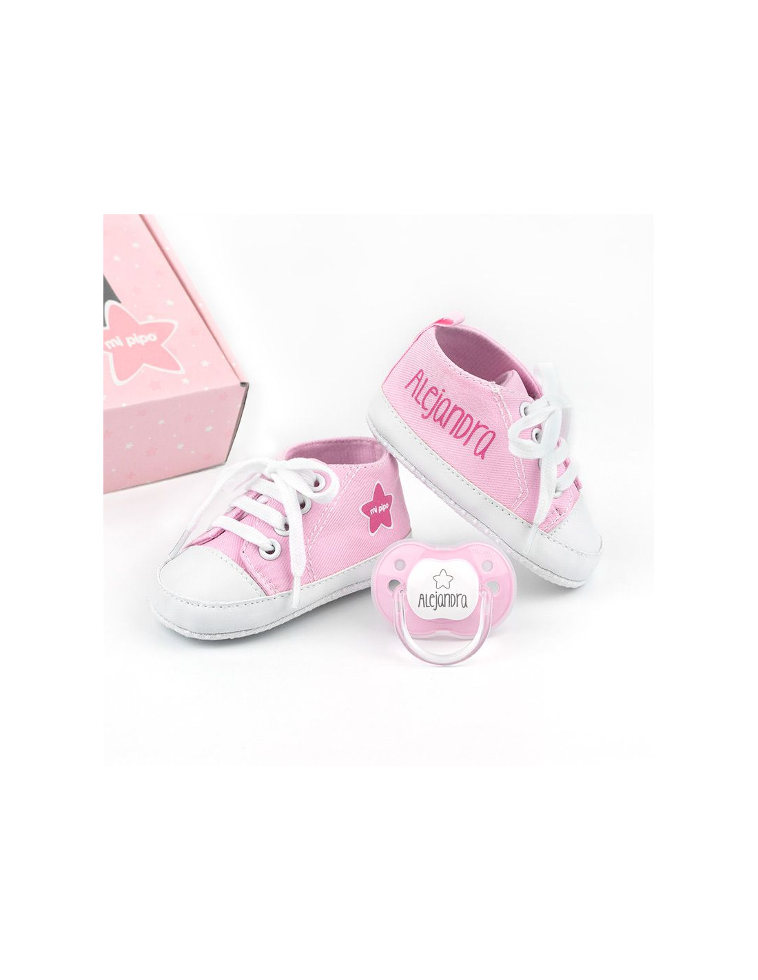 Cajita Zapatillas Rosa personalizada de Mi Pipo