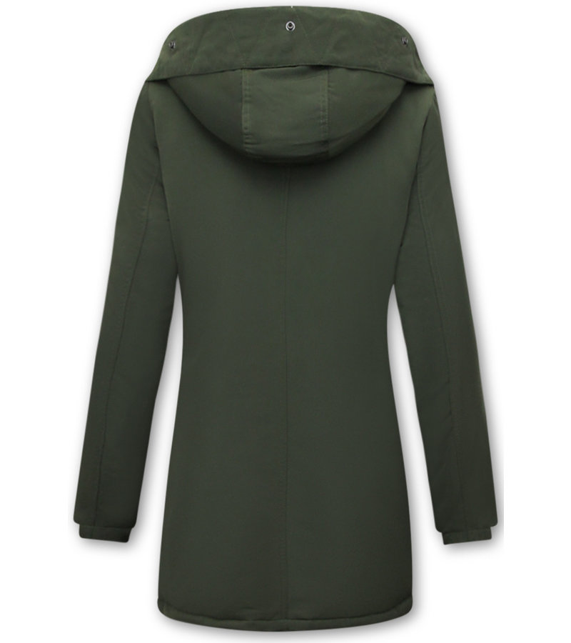 Chaqueta Con Capucha Acolchado Mujer - 8811 - Verde