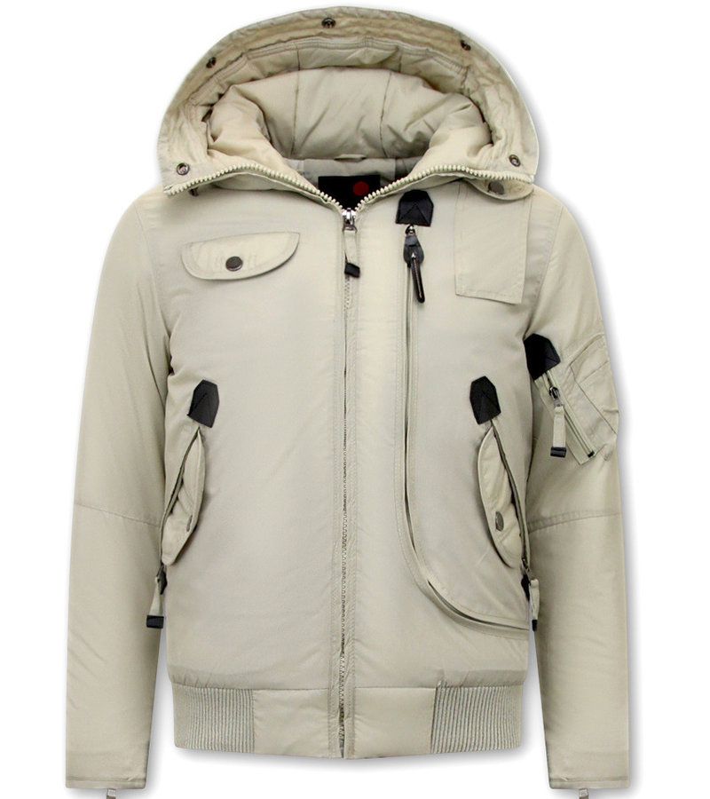 Chaqueta Corta De Invierno Con Capucha - 1771 - Beige