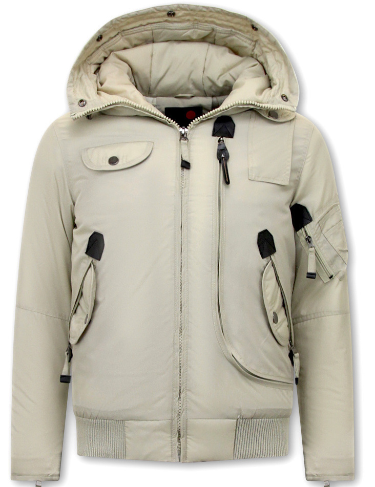 Chaqueta Corta De Invierno Con Capucha - 1771 - Beige