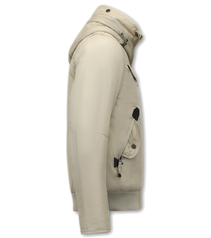 Chaqueta Corta De Invierno Con Capucha - 1771 - Beige