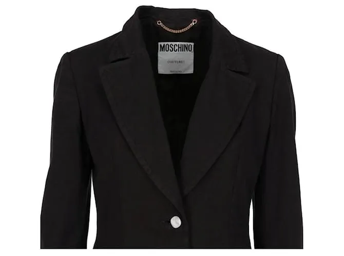 Chaqueta de algodón negra Moschino - Años 2000 Negro 