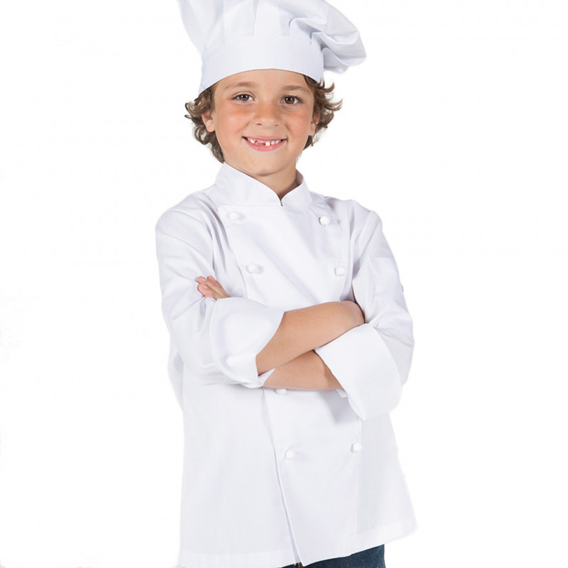 Chaqueta de cocina infantil blanca - Gary's