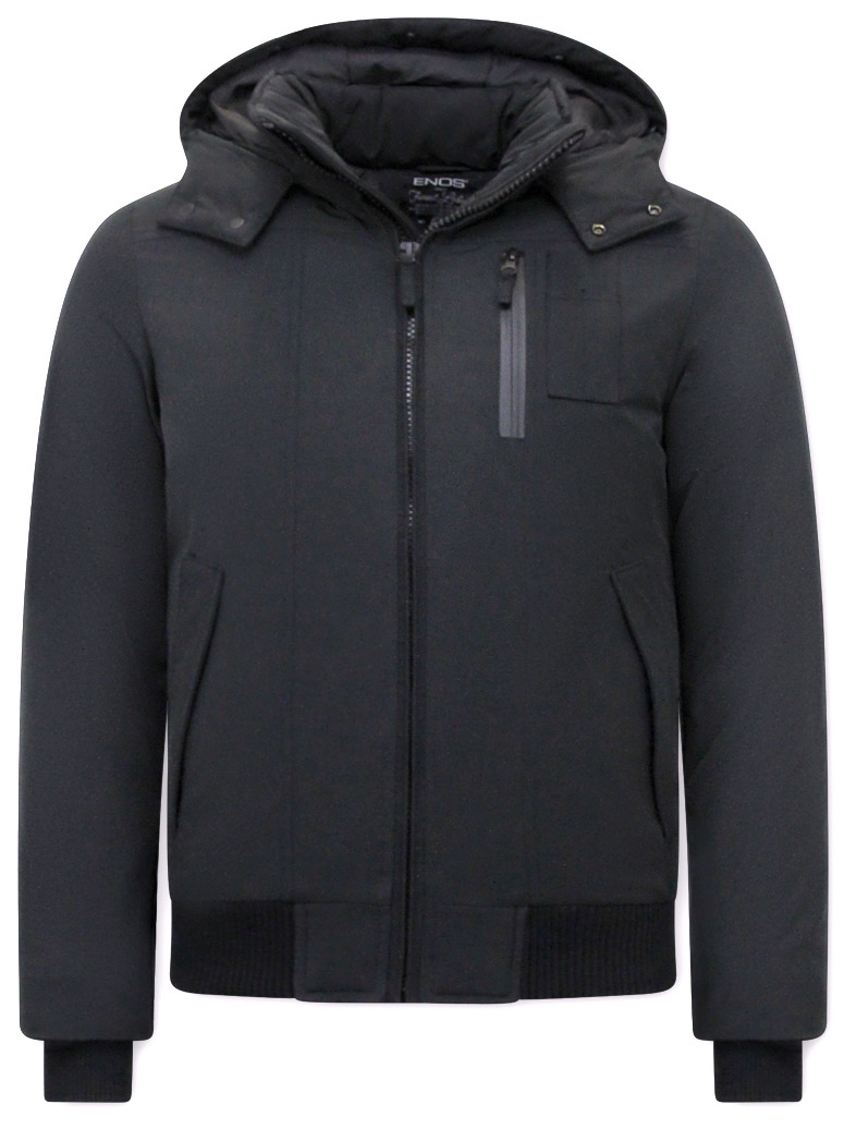 Chaqueta De Invierno Hombre Modelo Corto -7006 - Negro