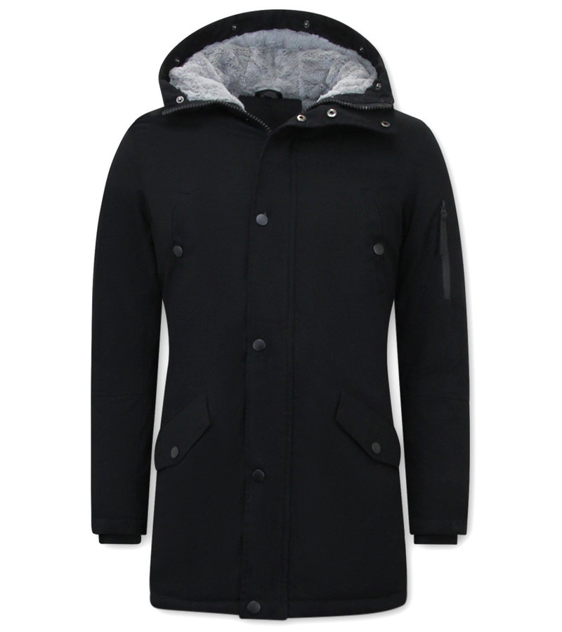 Chaqueta De Invierno Negra Para Hombre - 7105