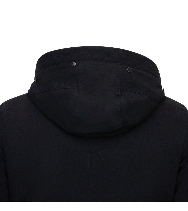 Chaqueta De Invierno Negra Para Hombre - 7105