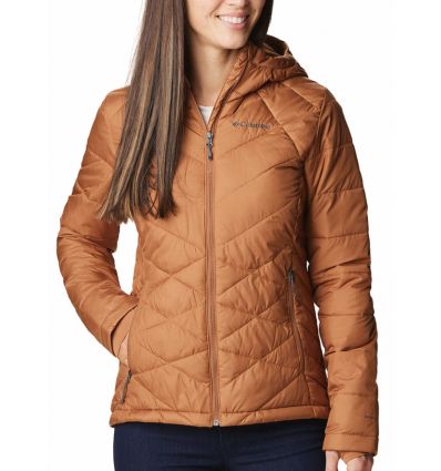 Chaqueta de plumón con capucha para mujer Columbia Heavenly (Camel Brown)