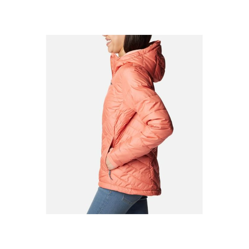 Chaqueta de plumón con capucha para mujer Columbia Heavenly (Faded Peach)