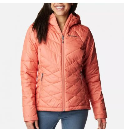 Chaqueta de plumón con capucha para mujer Columbia Heavenly (Faded Peach)