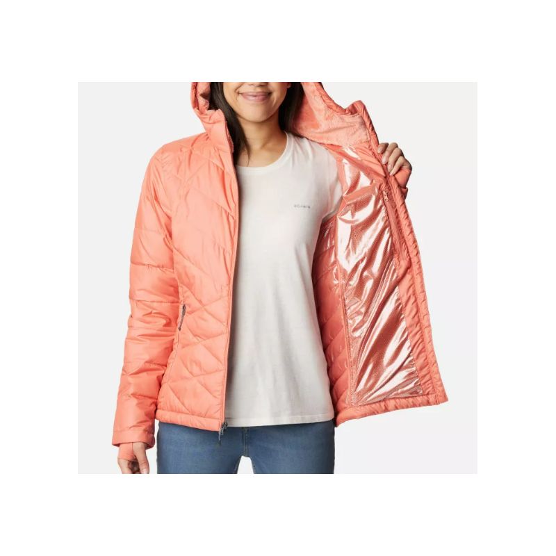 Chaqueta de plumón con capucha para mujer Columbia Heavenly (Faded Peach)