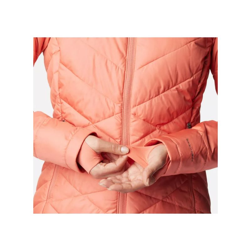 Chaqueta de plumón con capucha para mujer Columbia Heavenly (Faded Peach)