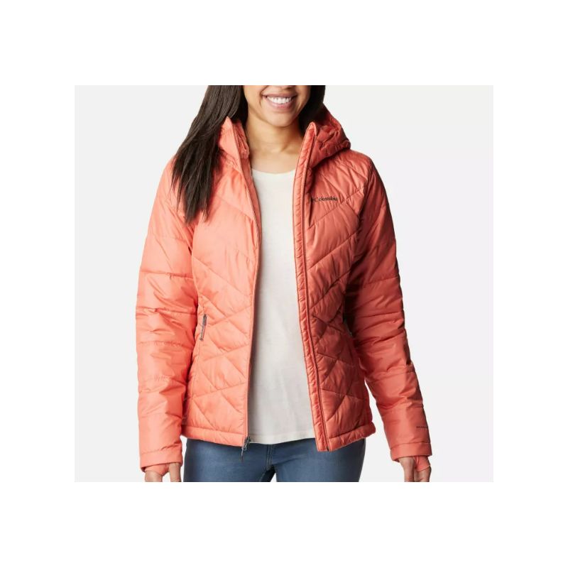 Chaqueta de plumón con capucha para mujer Columbia Heavenly (Faded Peach)