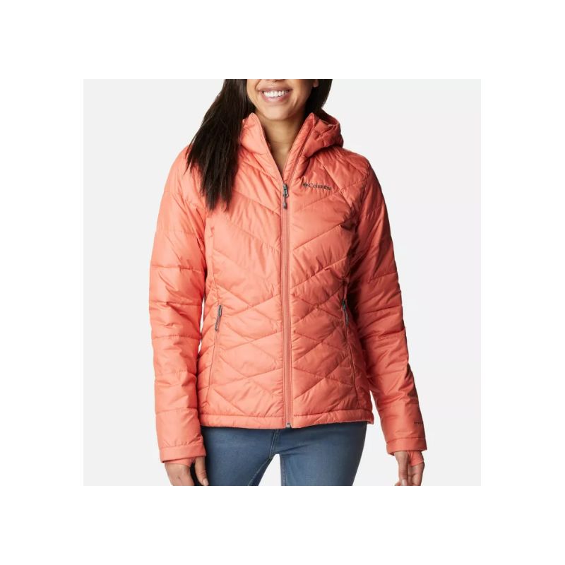 Chaqueta de plumón con capucha para mujer Columbia Heavenly (Faded Peach)