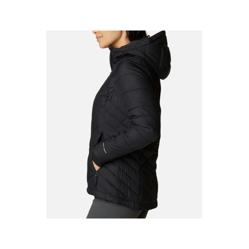 Chaqueta de plumón con capucha para mujer Columbia Heavenly (Negro)