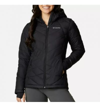 Chaqueta de plumón con capucha para mujer Columbia Heavenly (Negro)