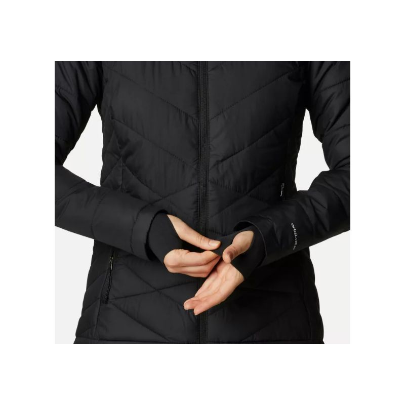 Chaqueta de plumón con capucha para mujer Columbia Heavenly (Negro)