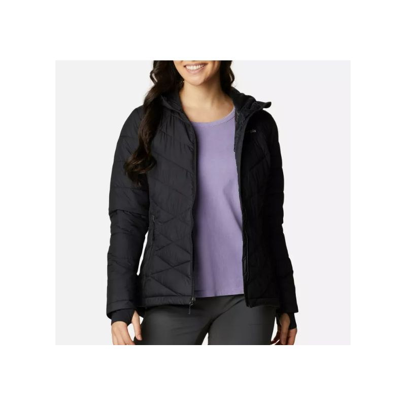 Chaqueta de plumón con capucha para mujer Columbia Heavenly (Negro)