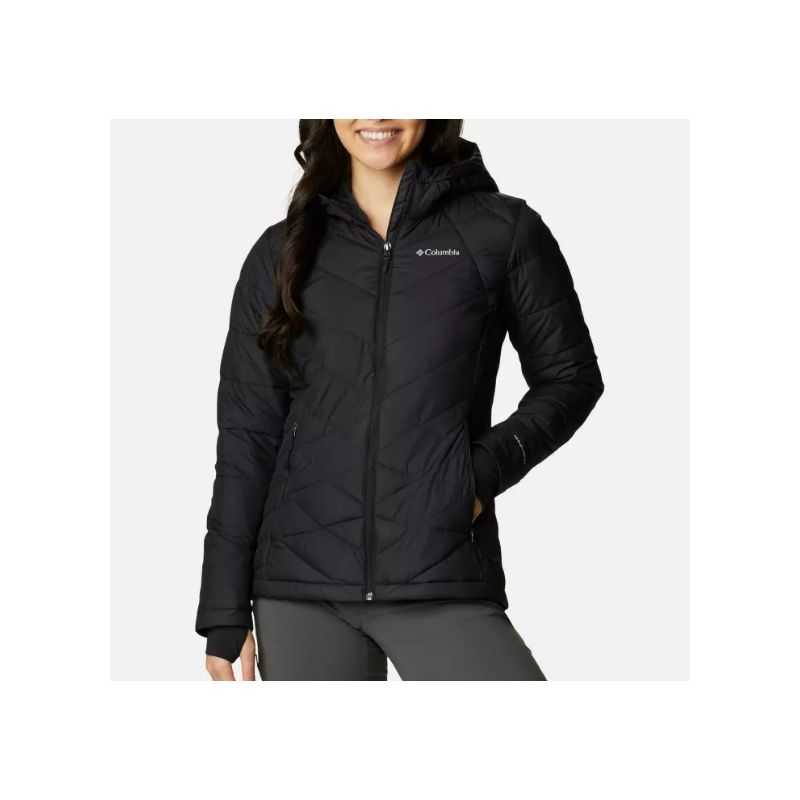 Chaqueta de plumón con capucha para mujer Columbia Heavenly (Negro)