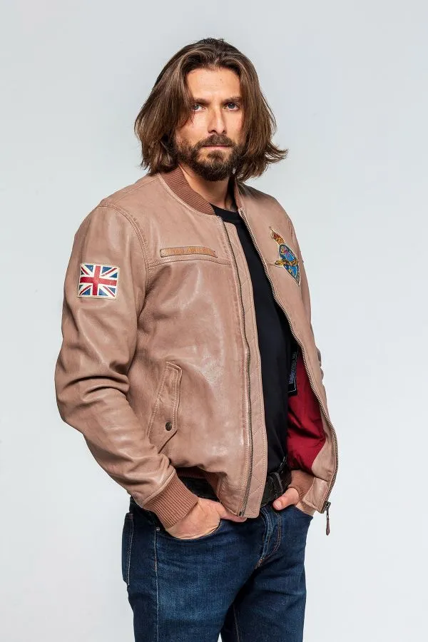 Chaqueta Hombre Royal Air Force Bombardier Raf Beige