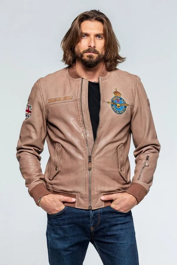 Chaqueta Hombre Royal Air Force Bombardier Raf Beige