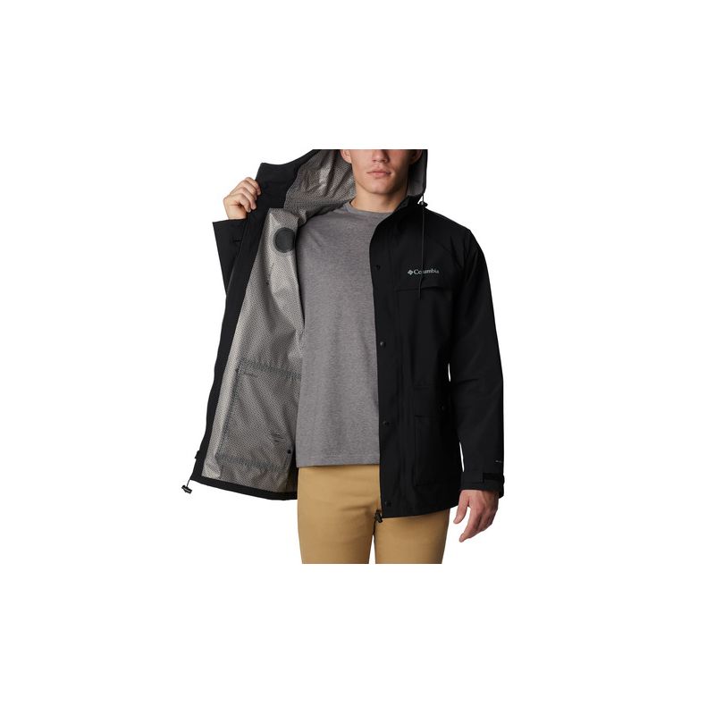 Chaqueta impermeable para hombre Columbia IBEX II (Negro)