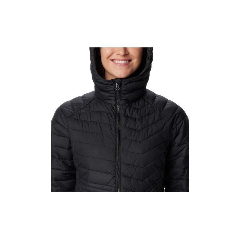 Chaqueta larga con capucha para mujer Columbia Powder Lite Mid (Dark Stone)