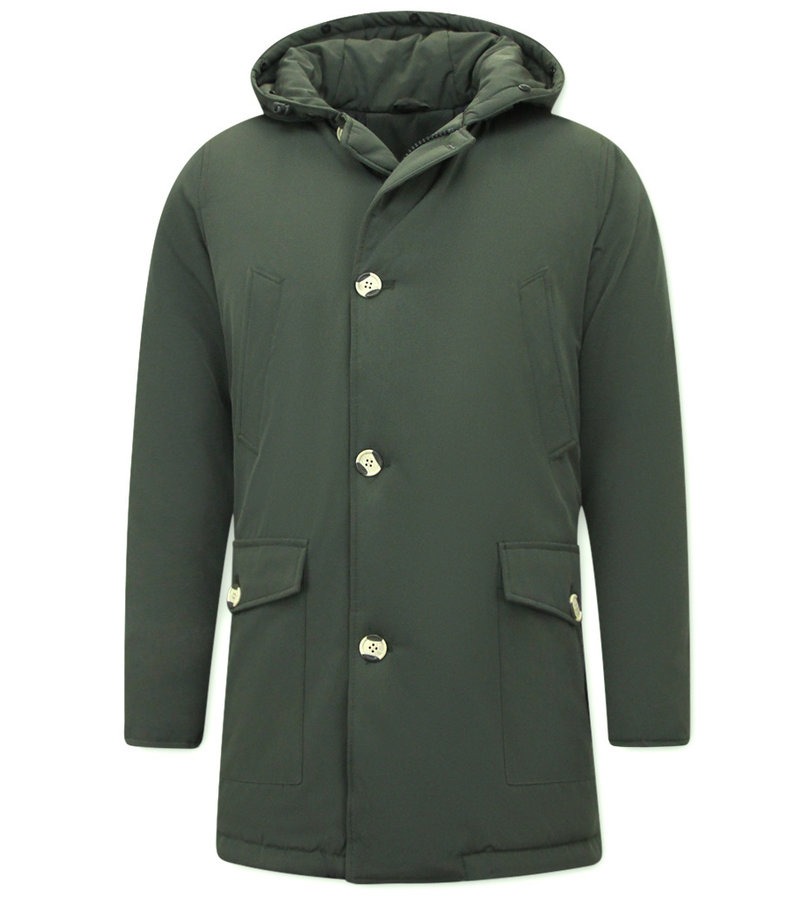 Chaqueta Larga De Invierno Para Hombre Parka - 7101 - Verde