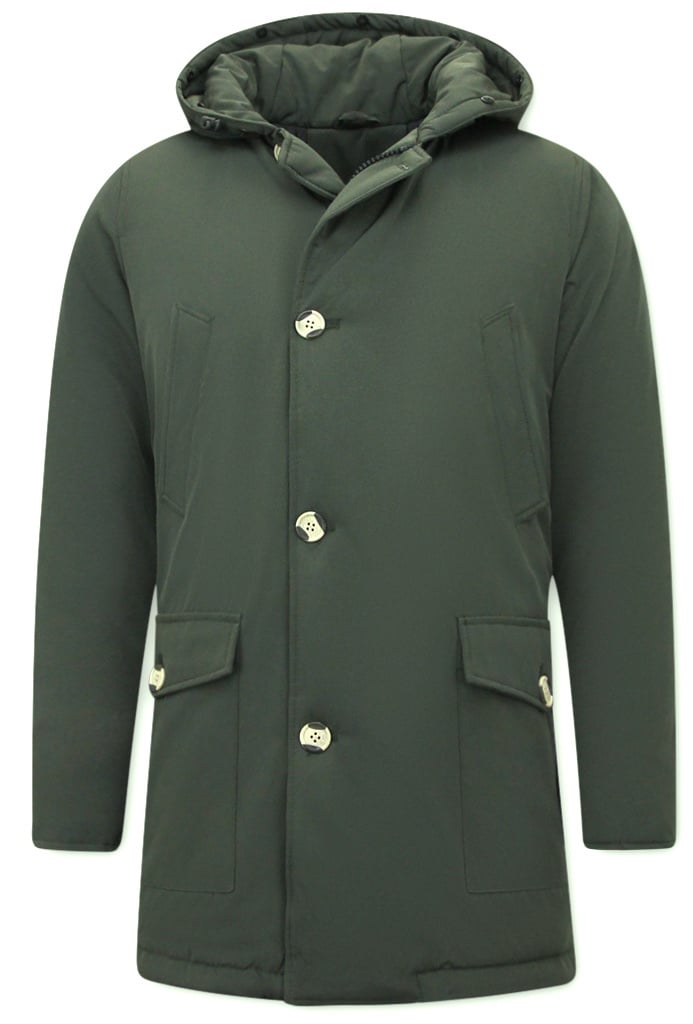 Chaqueta Larga De Invierno Para Hombre Parka - 7101 - Verde