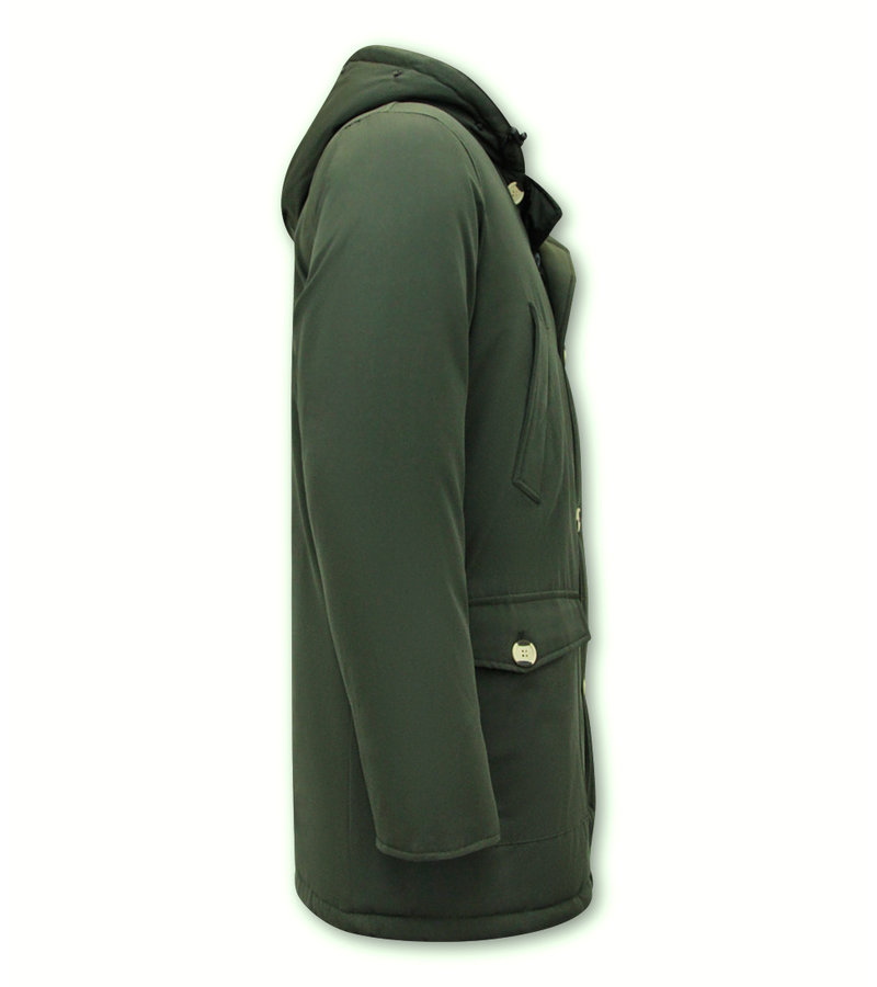 Chaqueta Larga De Invierno Para Hombre Parka - 7101 - Verde