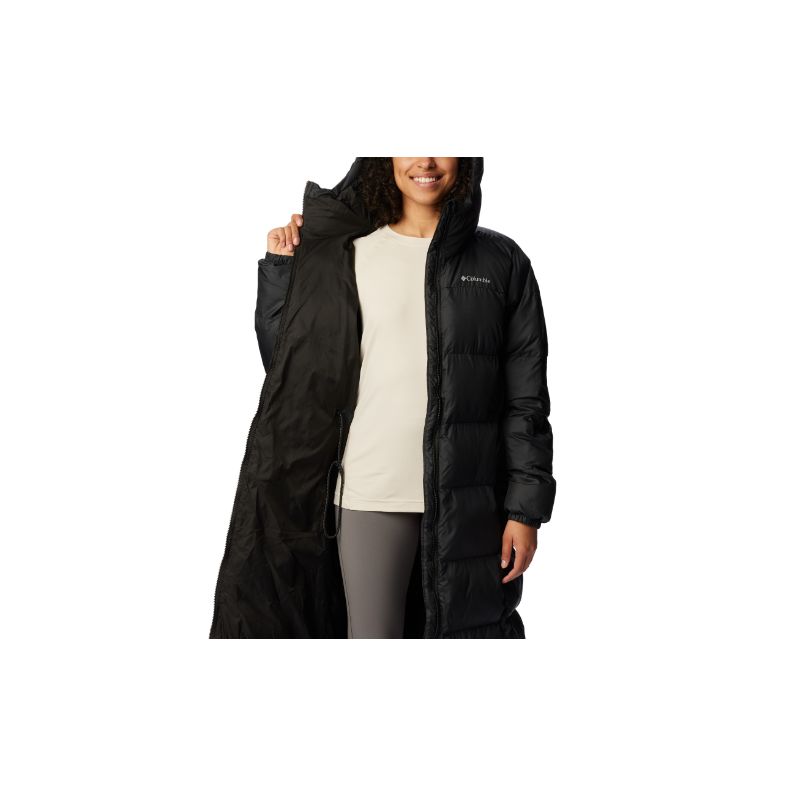 Chaqueta larga de plumón para mujer Columbia Puffect Long (Negro)