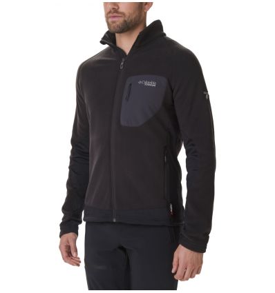 Chaqueta polar con cremallera para hombre Columbia Titan Pass 2.0 II (negro)