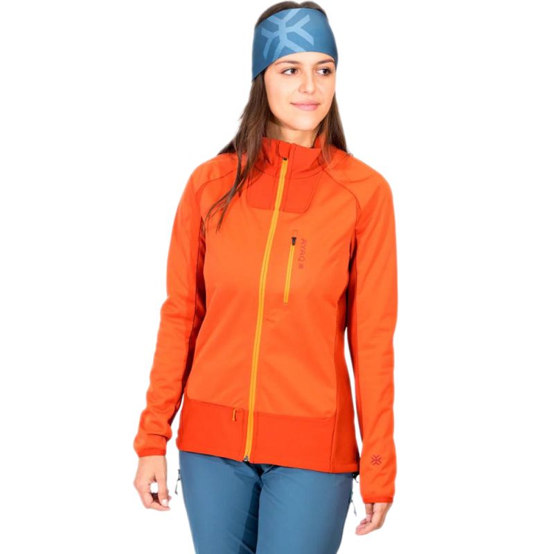 Chaqueta softshell de mujer AYAQ Chaqueta cortaviento Shandar (Orange Sunrise)