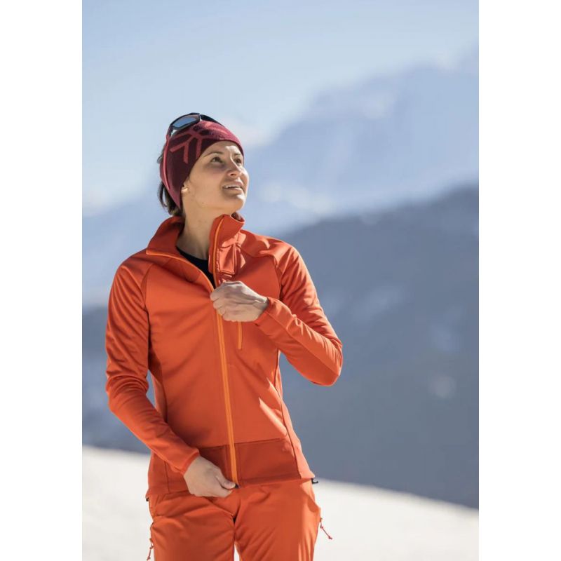 Chaqueta softshell de mujer AYAQ Chaqueta cortaviento Shandar (Orange Sunrise)