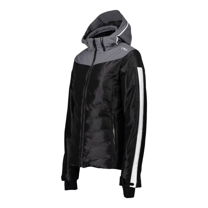 CMP Woman Jacket zip hood (negro)