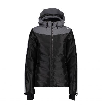 CMP Woman Jacket zip hood (negro)