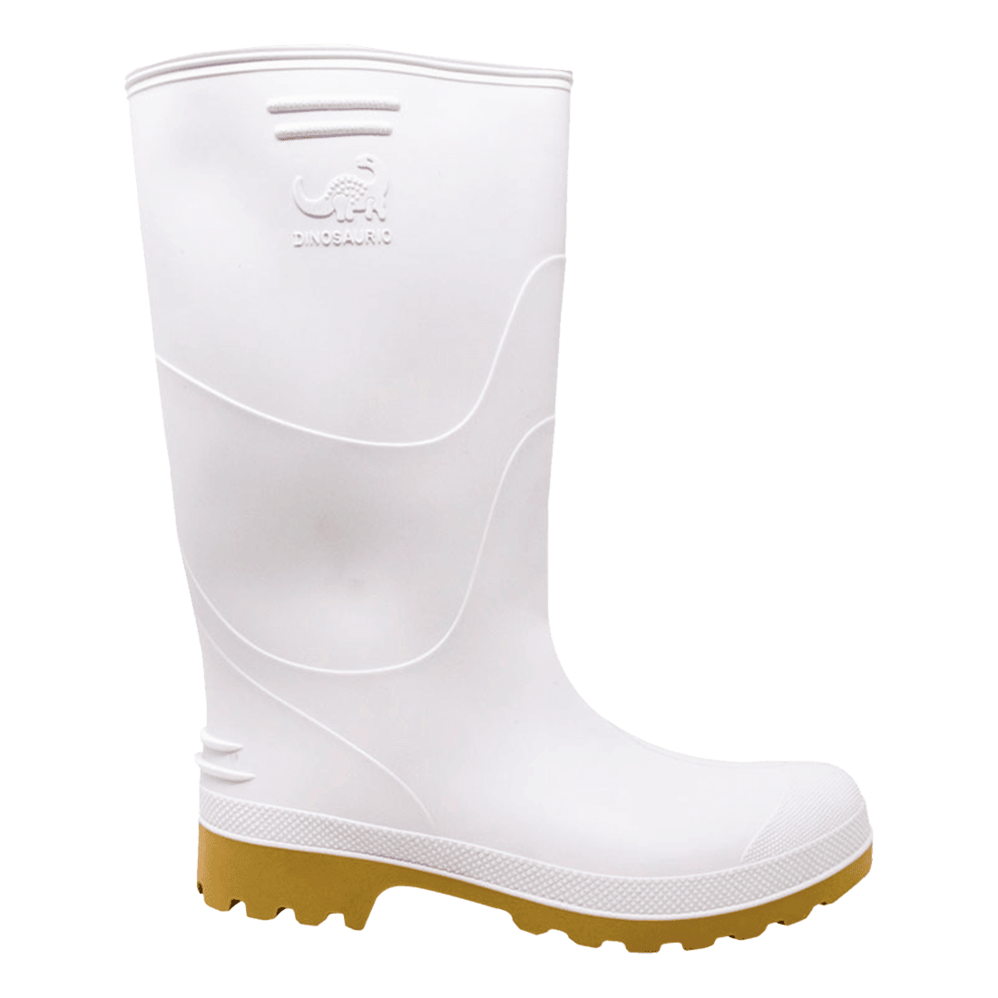 Dinosaurio pp-1015b-05.5 talla 37 par de botas de pvc antideslizantes blancas altas