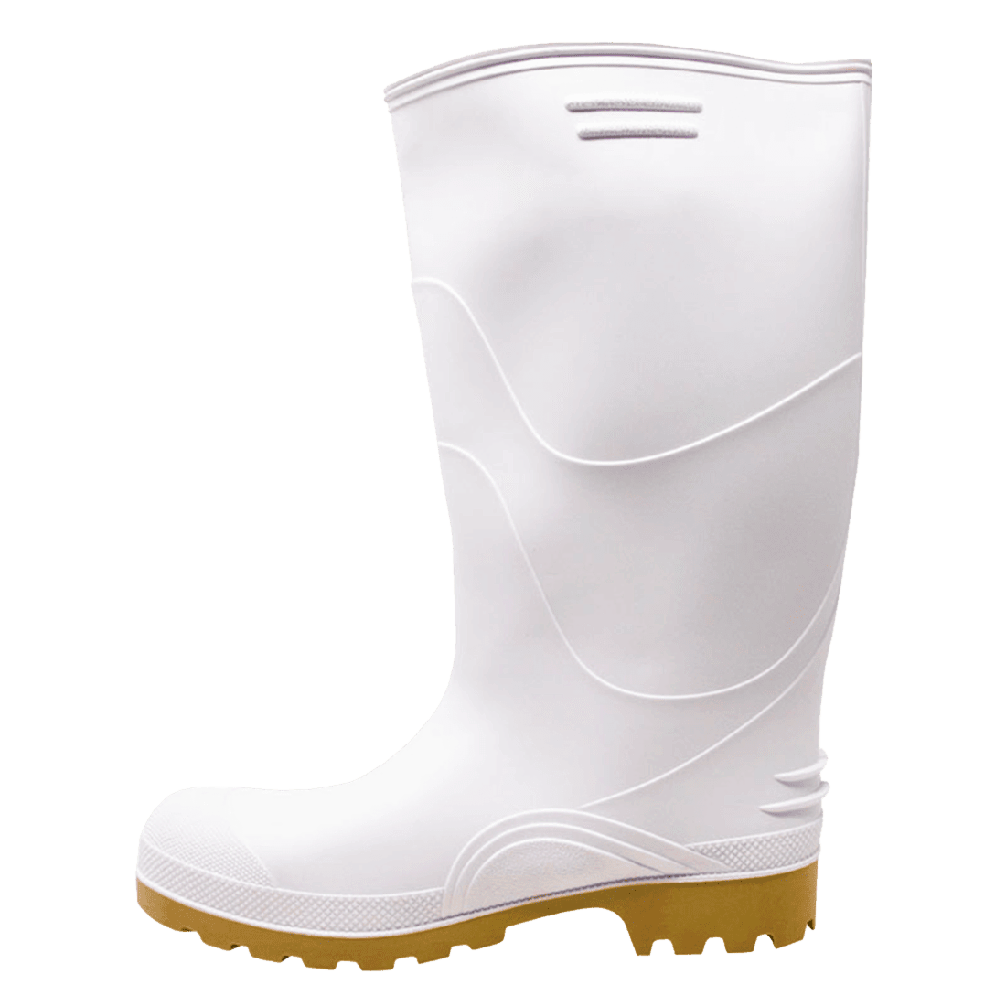 Dinosaurio pp-1015b-05.5 talla 37 par de botas de pvc antideslizantes blancas altas