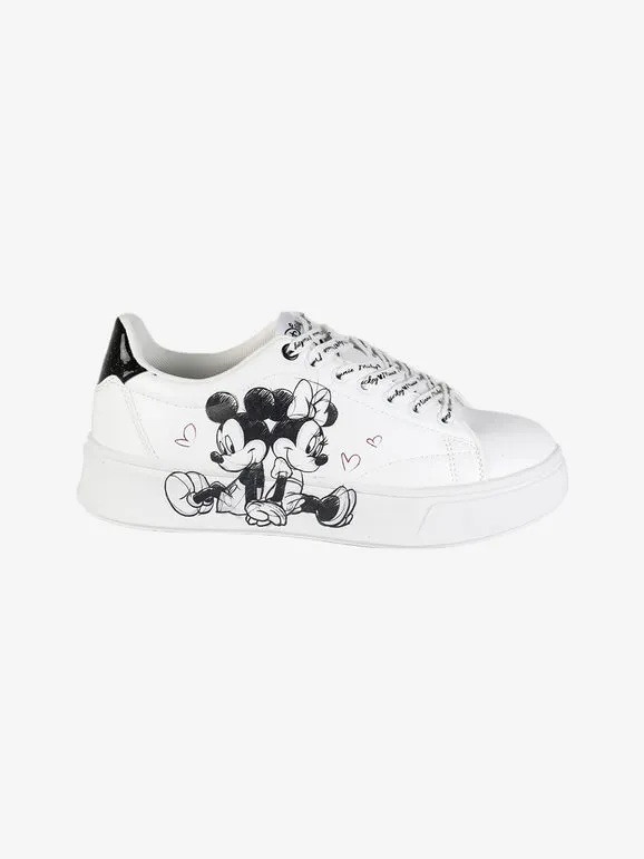 Disney Zapatillas con cordones de mujer Minnie y Mickey Mouse