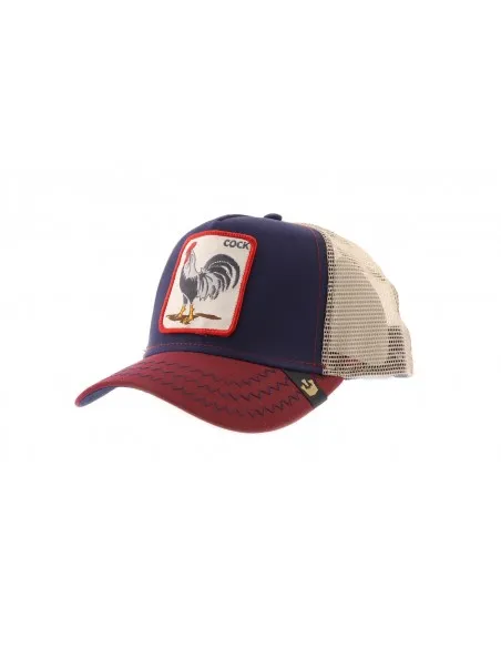 Gorra animales GOORIN BROS Ajustable y rejilla TRUCKER COCK Gallo Animales Azul oscuro y rojo